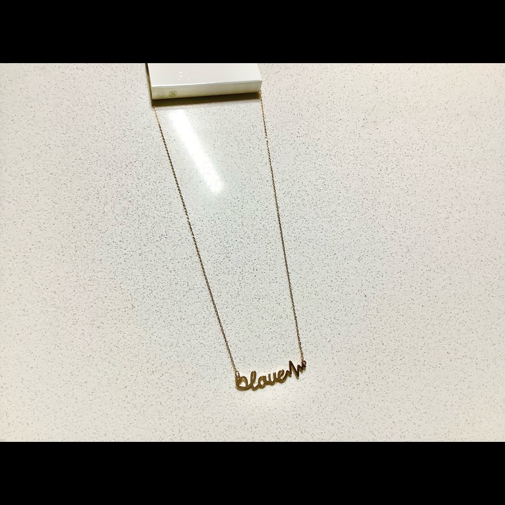 Collar bone love necklace